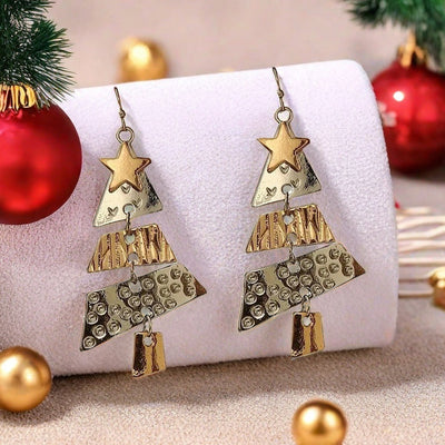 Christmas Tree Necklace And Earrings Fashion Pendant Necklace Suit